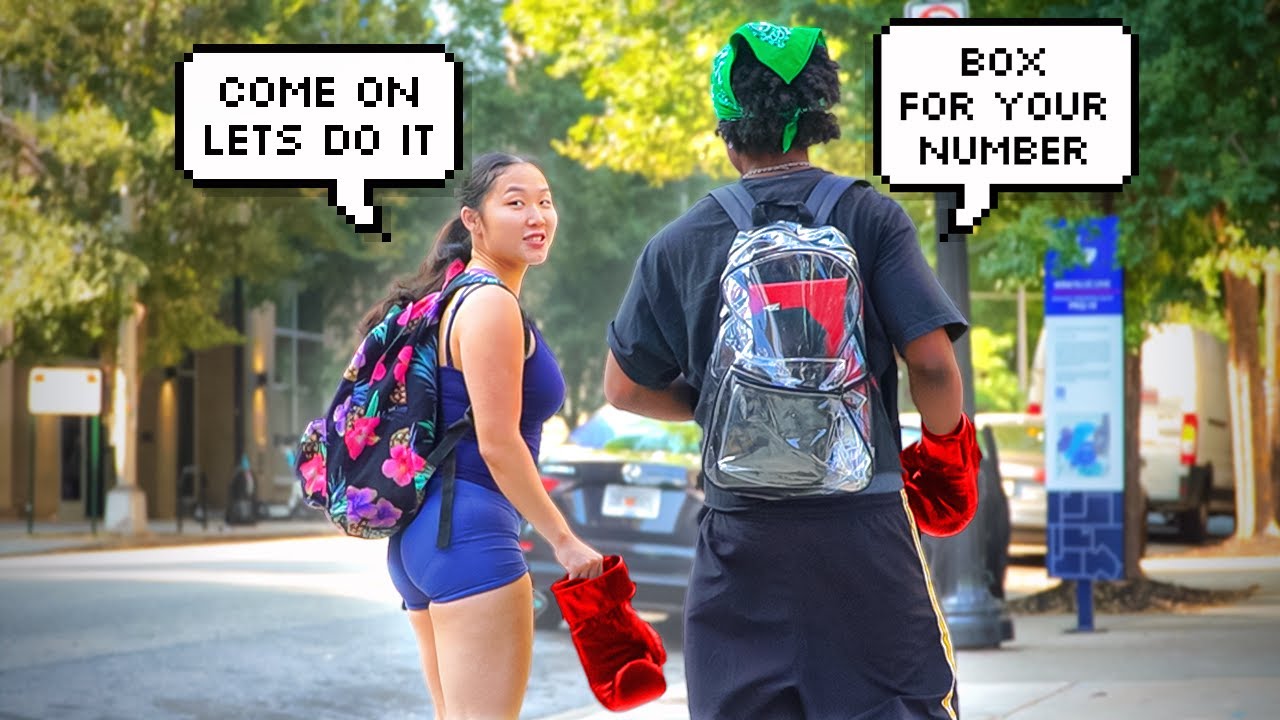 I Boxed Girls For Their Number!🤣🥊