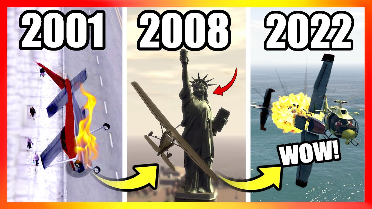 Evolution of PLANE CRASH LOGIC in GTA Games (2001-2022)
