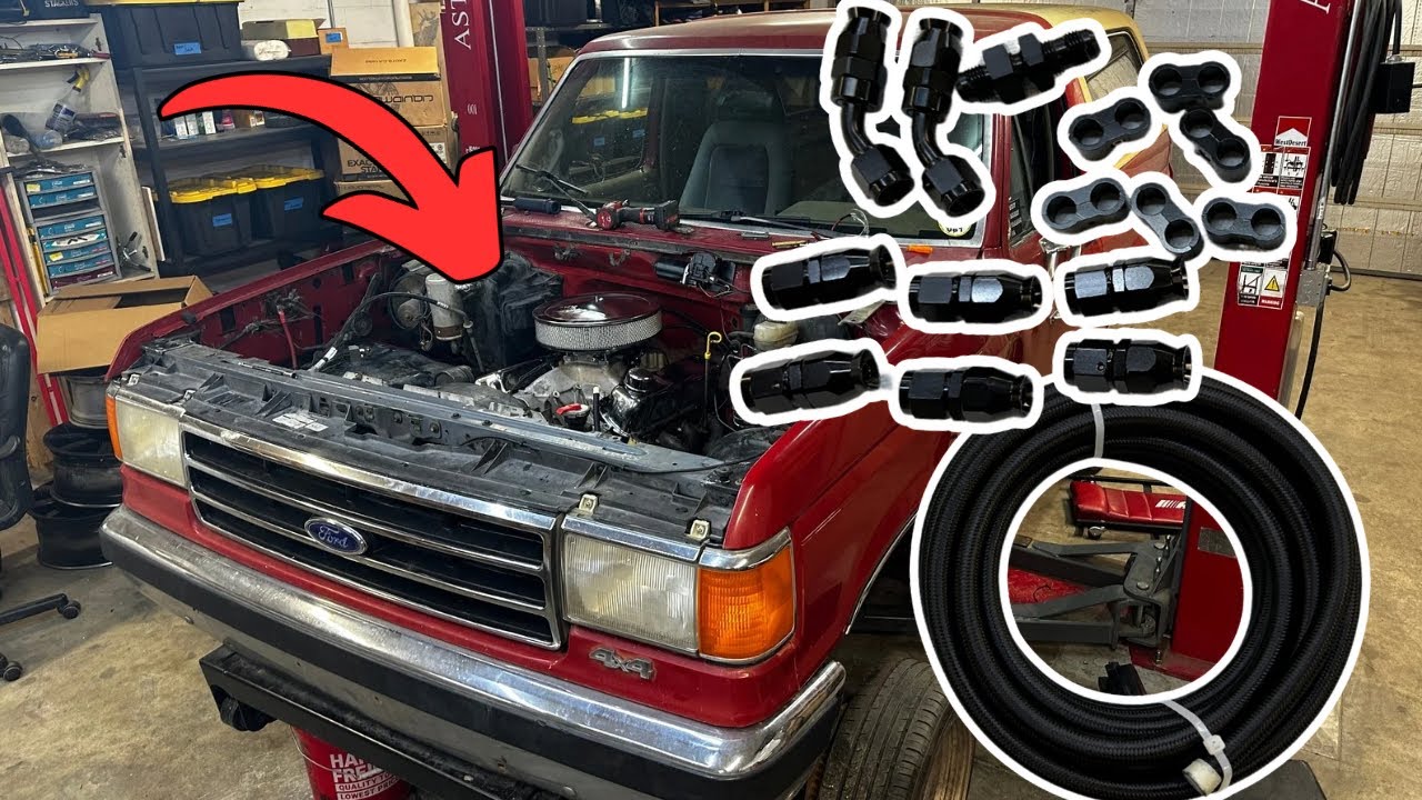 Bronco Holley Sniper EFI Install PT.2 - Custom AN Lines & Manifold Swap
