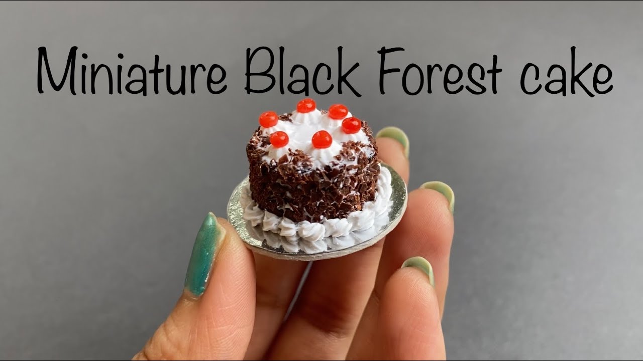 Miniature Black Forest cake- Polymer clay tutorial