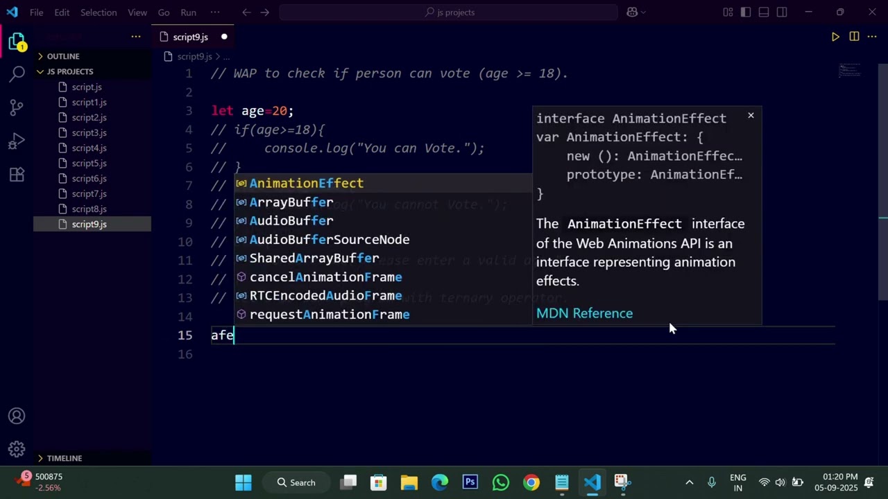 ✅ Check Voting Eligibility | JavaScript Tutorial for Beginners
