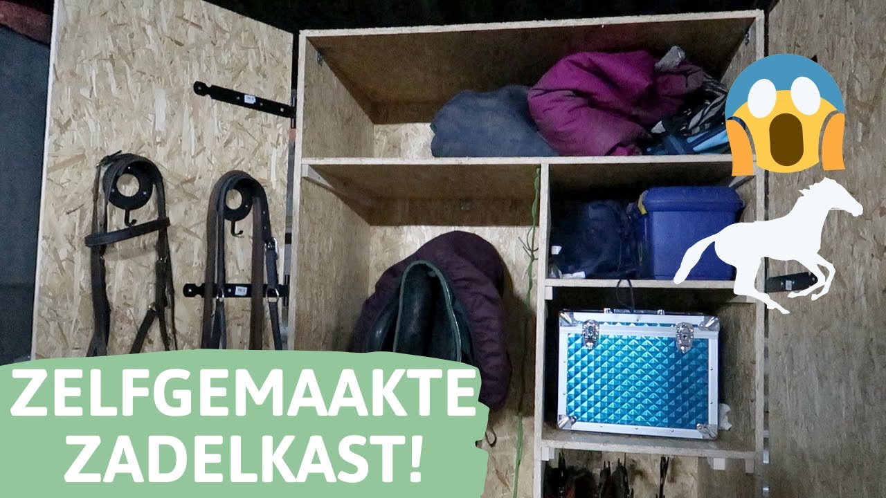 Eigen zadelkast gemaakt voor mijn paard! |Zadelkast tour ||Dapperpaard