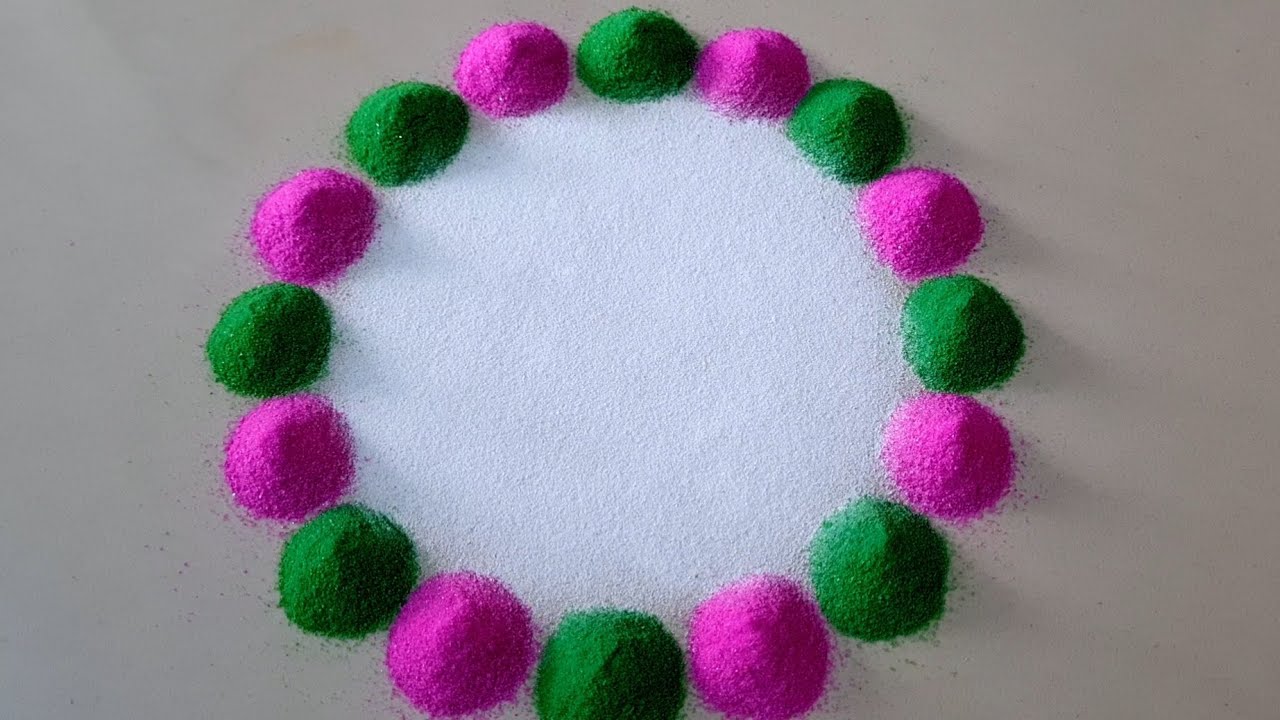 Simpel Small Multicolour Rangolis |  Satisfying Relaxing sand videos by Aarti |  Top Rangolis