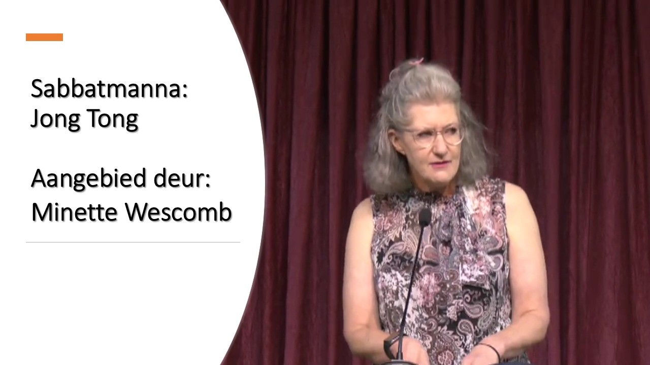 28 Feb 2026: 09h30 -  Minette Wescomb - Jong Tong - Sabbatmanna