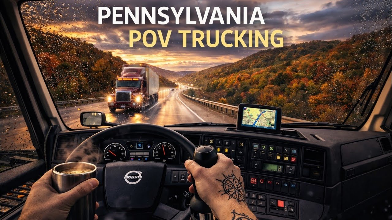 4K POV Truck Driving Pennsylvania | 5 Hours of Scenic, Relaxing & Educational Ride