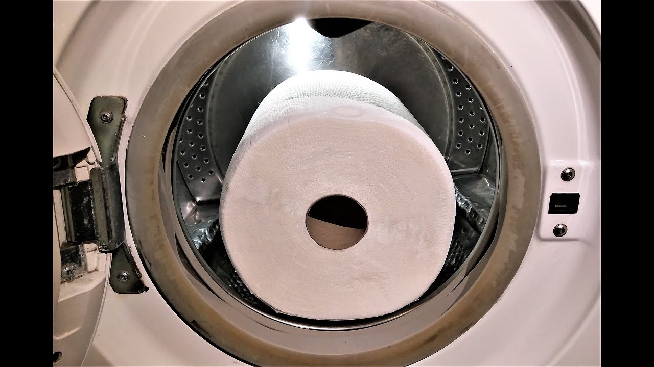 Experiment - Kitchen Roll - in a Washing Machine - Centrifuge