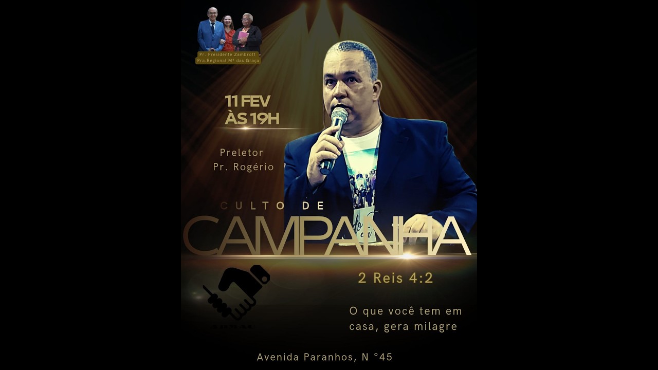 CULTO NA ASS. DE DEUS AMIGOS DE CRISTO | QUARTA-FEIRA: 11/02/26