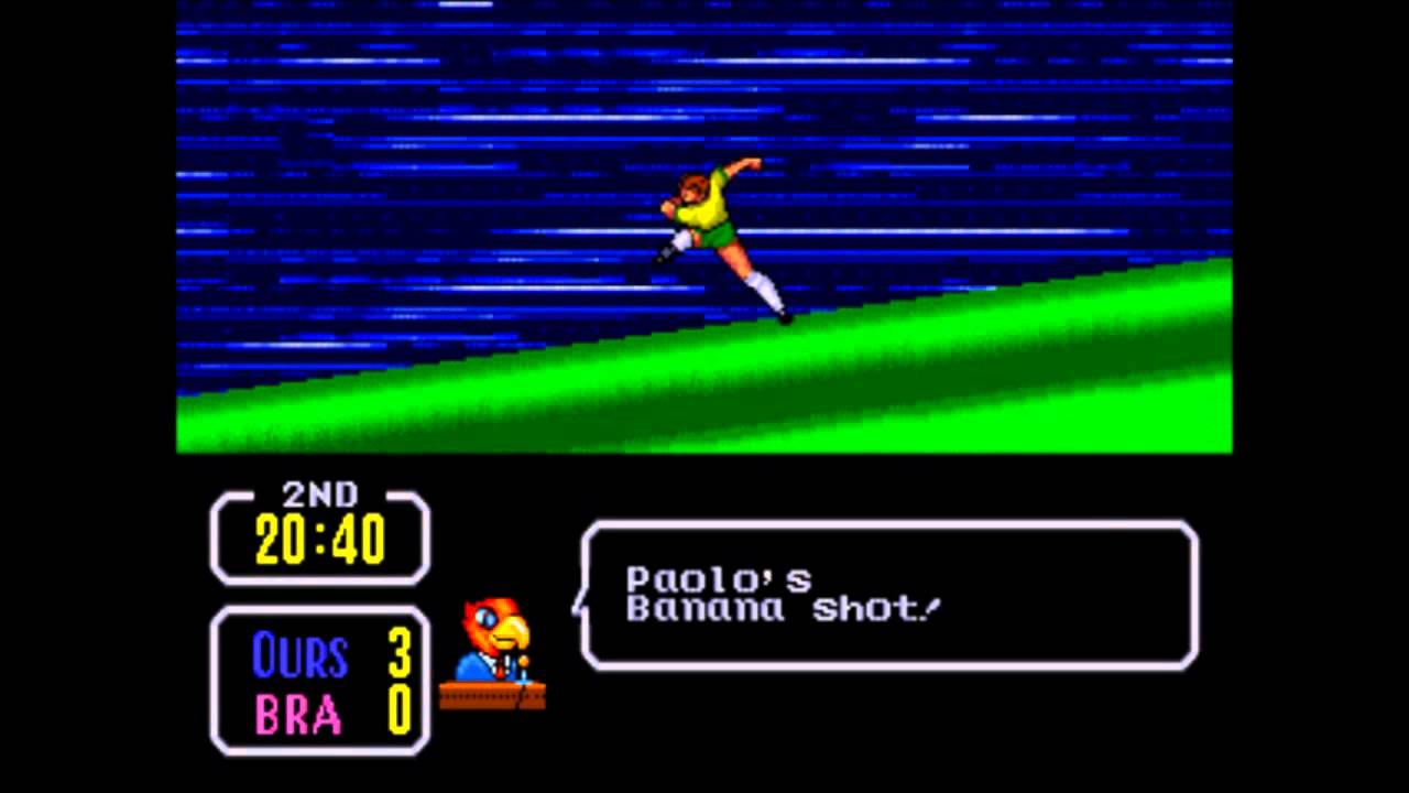Playing Tecmo Cup Football Game Stage 16