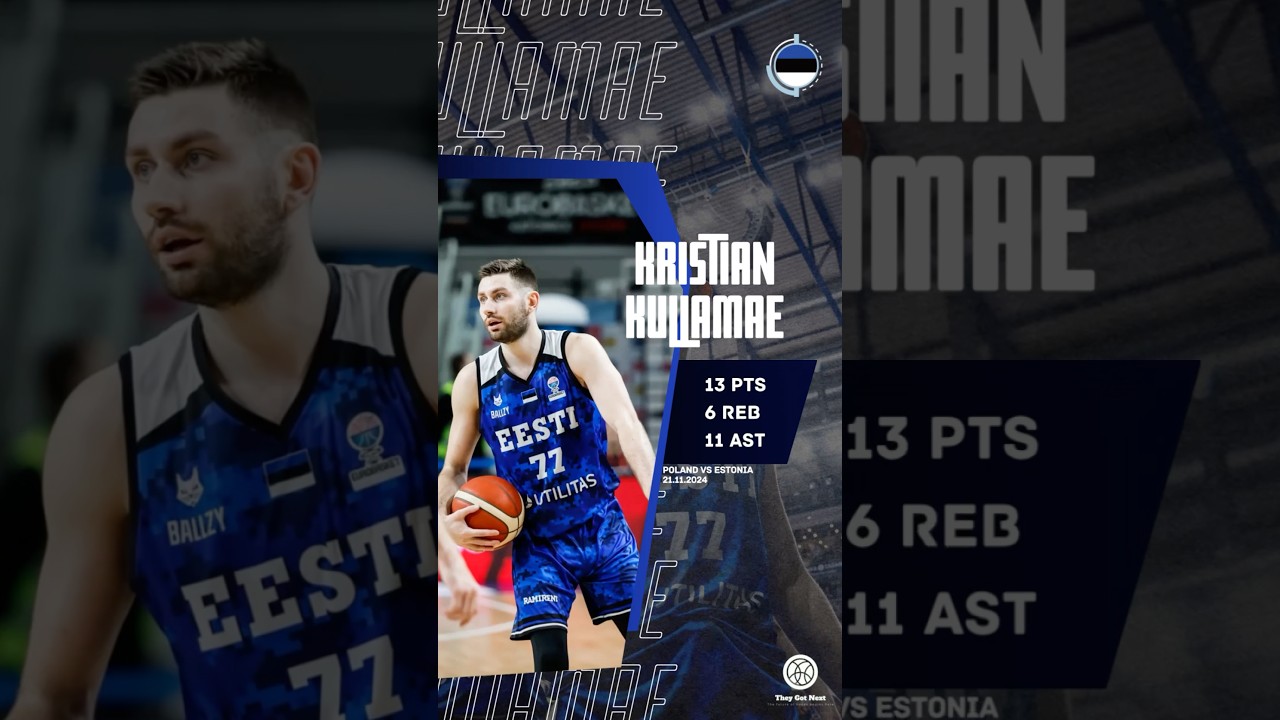 Kristian Kullamae MAGIC! 13 PTS 11 AST in the FIBA Eurobasket qualifiers! #eurobasket #estonia #fiba