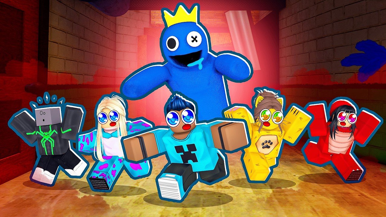 Jogando RAINBOW FRIENDS com A FAMILIA CREEPER no Roblox