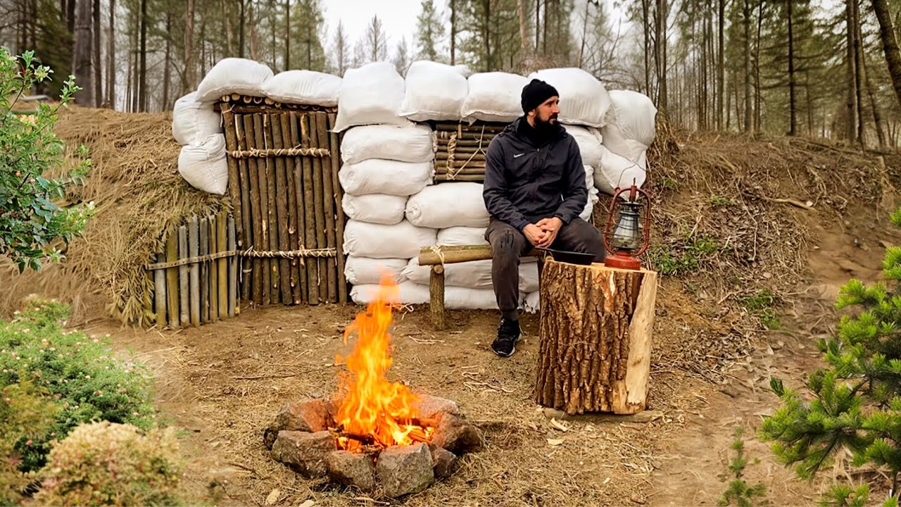 Строительство бункера из мешков | убежище для выживания