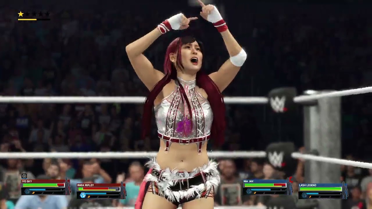 wwe 2k25 rhiyo vs nia and lash