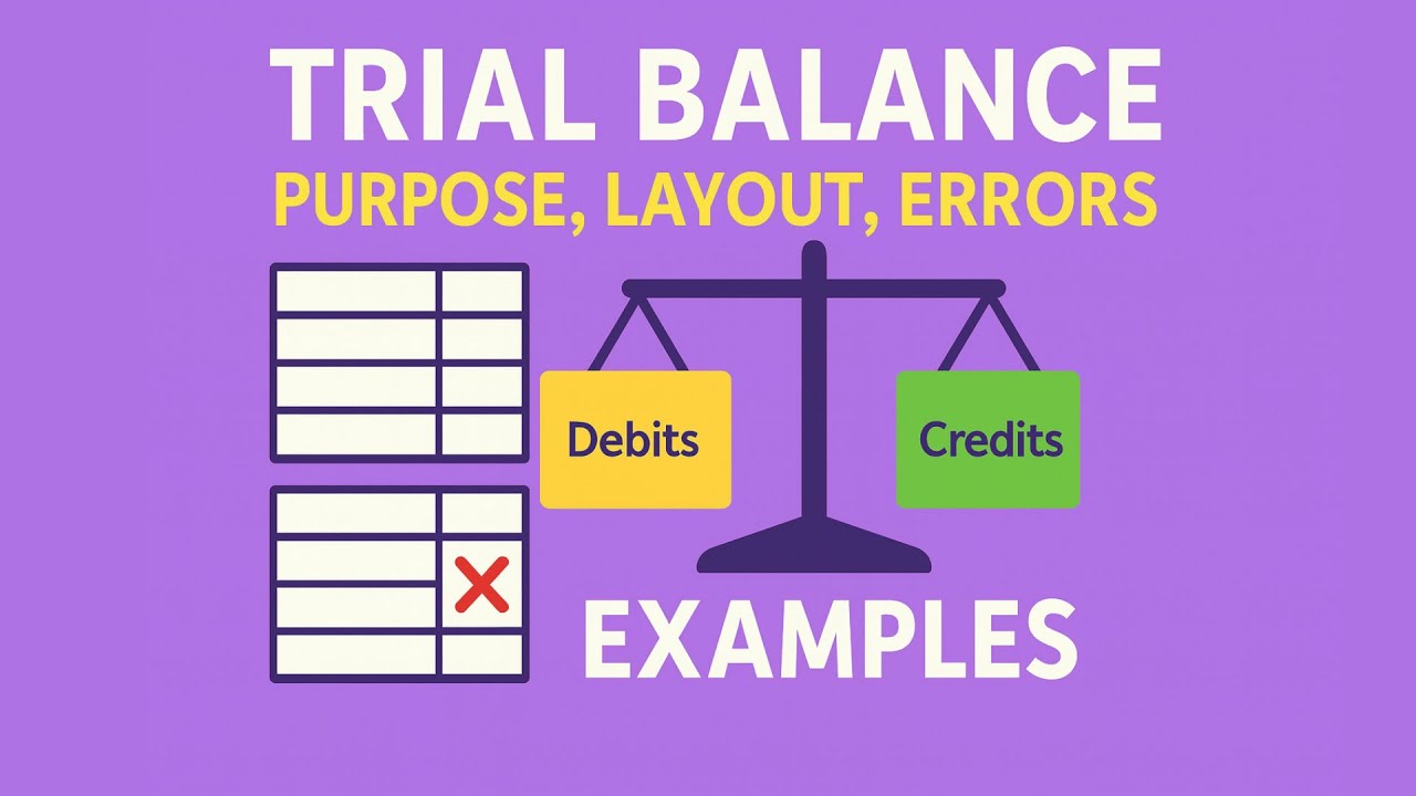 Trial Balance for Beginners: Purpose, Layout, Structure & Accounting Errors, Examples