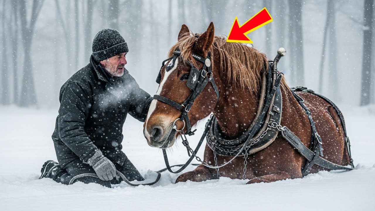 Ein Mann rettet ein Pferd im Schneesturm – was danach geschieht, ist unglaublich