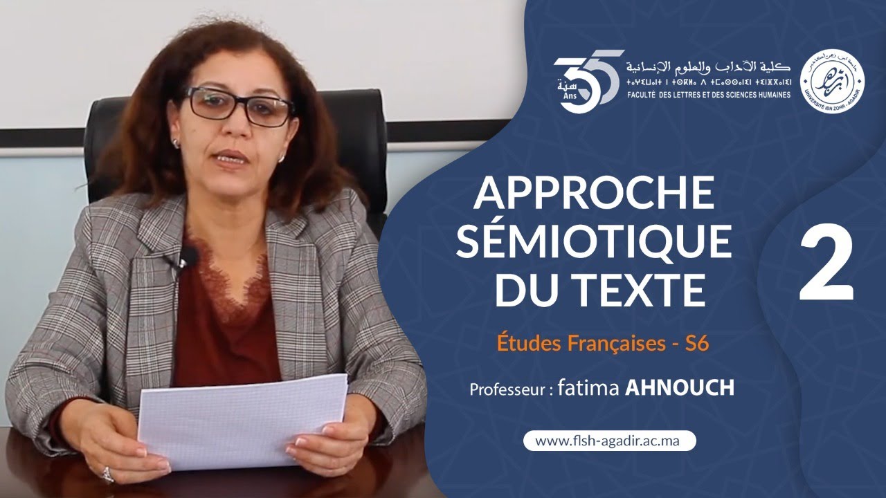 Conférences et cours universitaires -Études françaises - Approche sémiotiques du texte  Ép 2 -S6