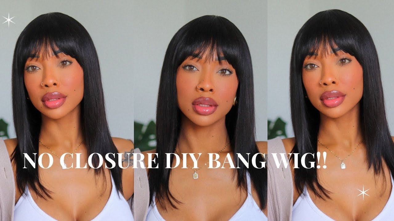 HOW TO: MAKE A BANG WIG ! NO CLOSURE OR FRONTAL, ONLY BUNDLES ! Ft- Curls Queen