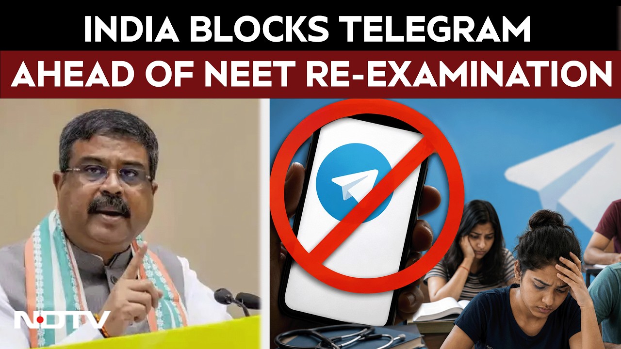 NEET Re-Exam | After Paper Leak Row, India Blocks Telegram Till June 22 Ahead Of NEET Re-Exam