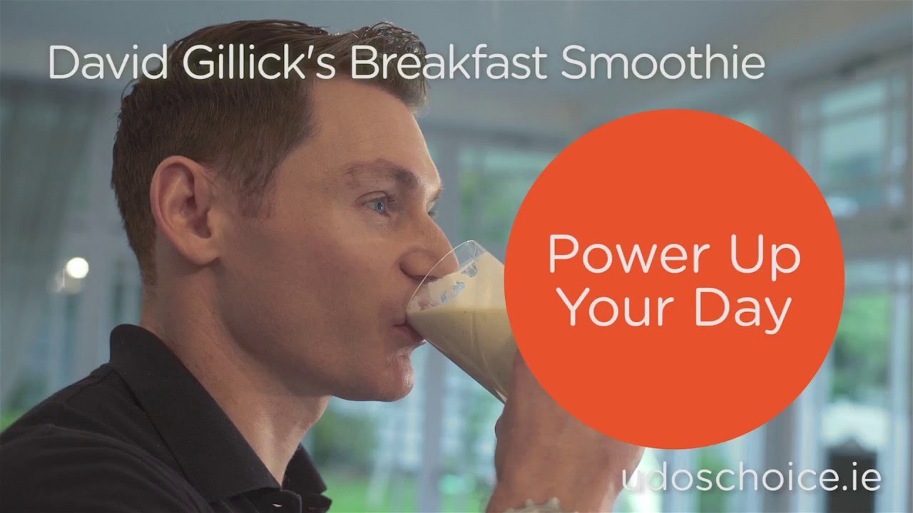 David Gillick's Breakfast Smoothie with Udos Oil to Power up your Day