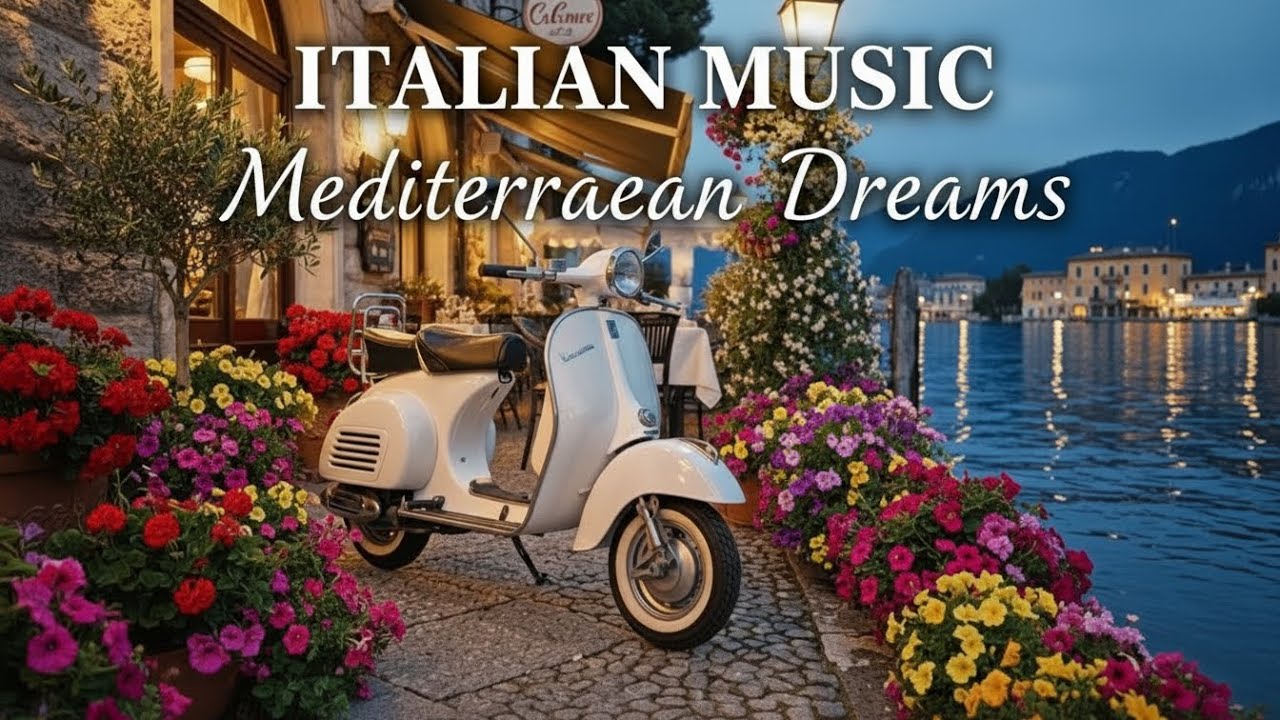 🎶 Italian Vibes & Mediterranean Music 🎶 2+ Hours Serene Amalfi Coastline & Lake Como Escape 4K