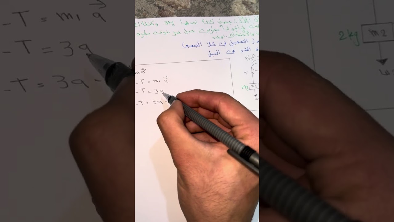 المثال الاول من امثله الفصل الثالث فيزياء 