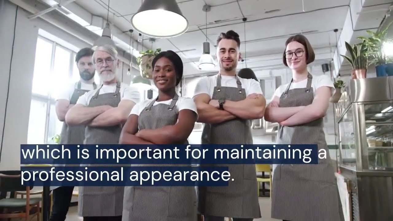 Where can I buy bulk colors and sizes bistro aprons for a school cafeteria?