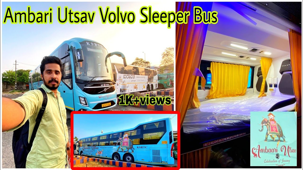 KSRTC AMBARI UTSAV VOLVO 9600 Multi Axle AC Sleeper Bus Journey||കർണാടക യുടെ അംബാരിയിൽ യാത്ര😍#ksrtc