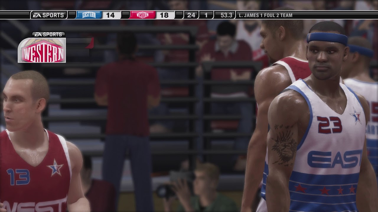 NBA Live 07 Xbox 360 gameplay - NBA All star game