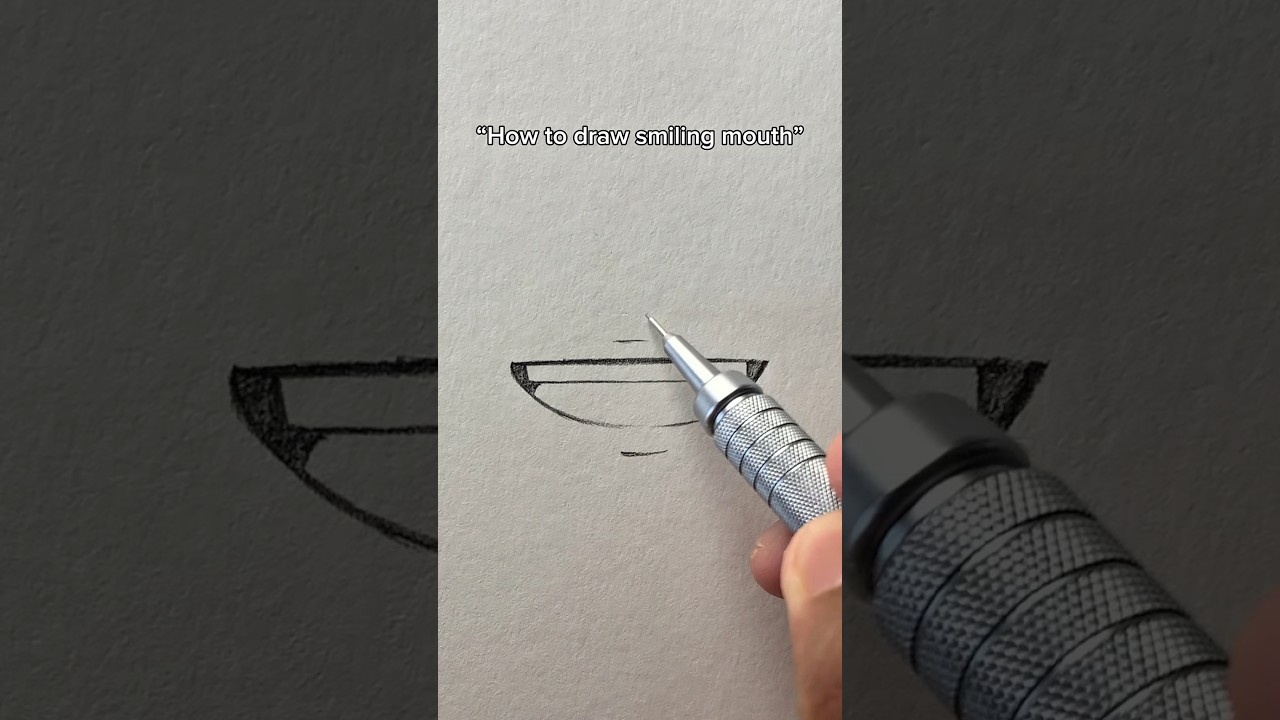 How to draw smiling mouth