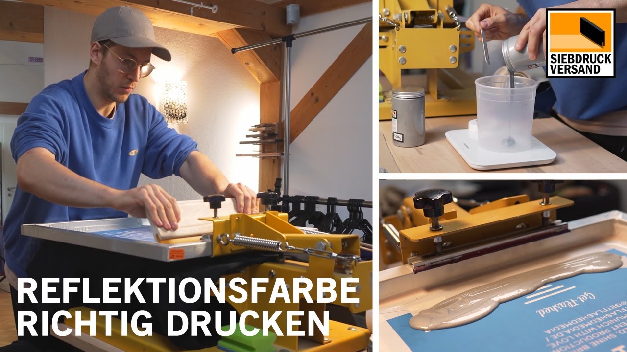 Anleitung: Reflektionsfarbe im Siebdruck auf T-Shirts drucken