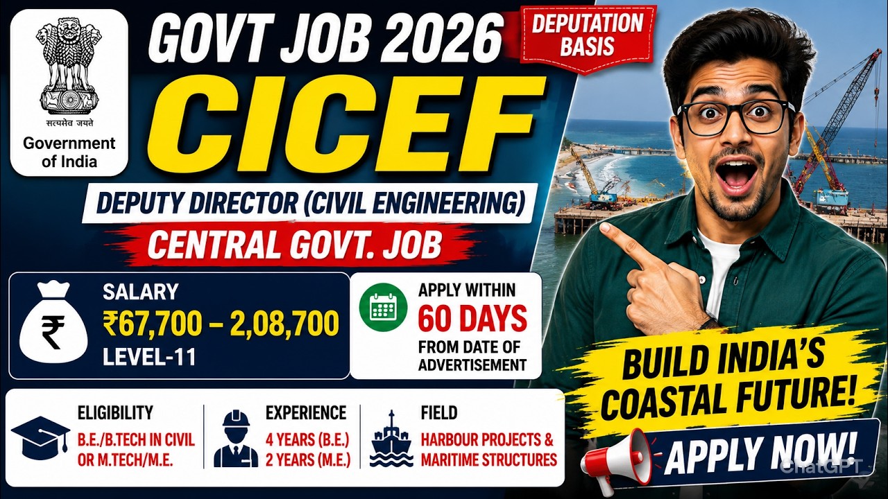 👉 Central Govt Job 2026 🔥 ₹2 Lakh Salary 😱 Deputation Job Explained | Civil Engineers Must Watch