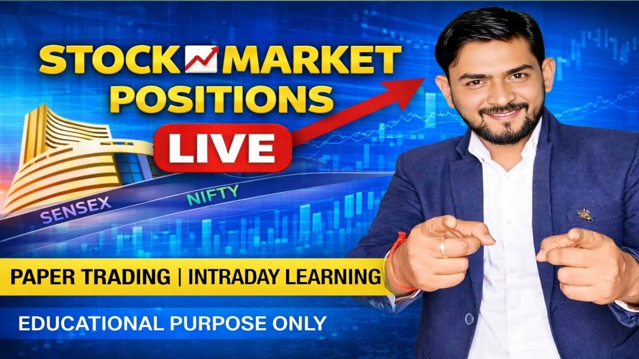 🔴 Stock Market  Live paper trading | Intraday Market Learning Session 16 january