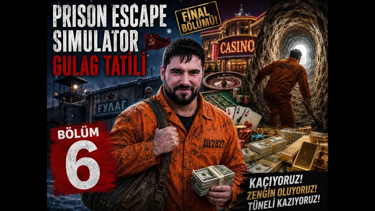 B&ouml;l&uuml;m 6 🚨B&Uuml;Y&Uuml;K FİNAL 🎰 Kumarhaneden Ka&ccedil;ış! 💰 Gulag&rsquo;dan &Ouml;zg&uuml;rl&uuml;ğe | Prison Escape Simulator Dig Out