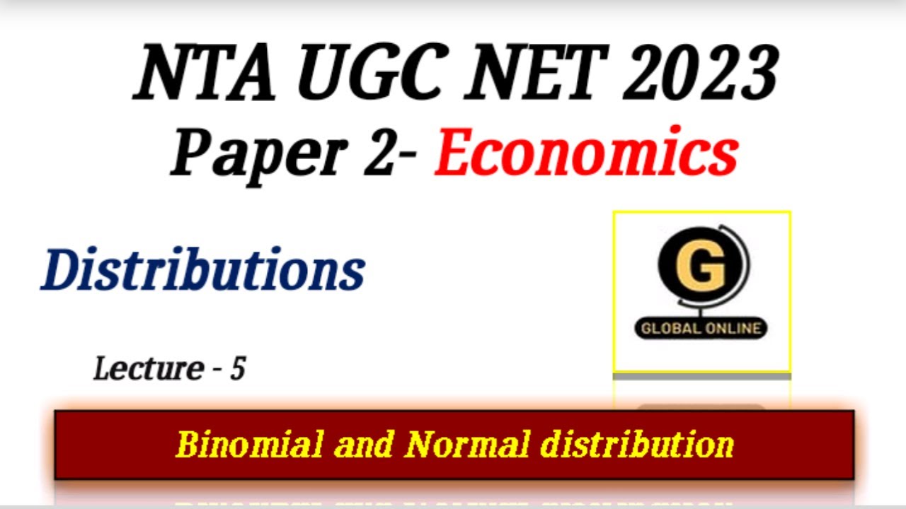 NTA UGC NET 2023 Exam preparation | Economics | Statistical analysis | Distributions