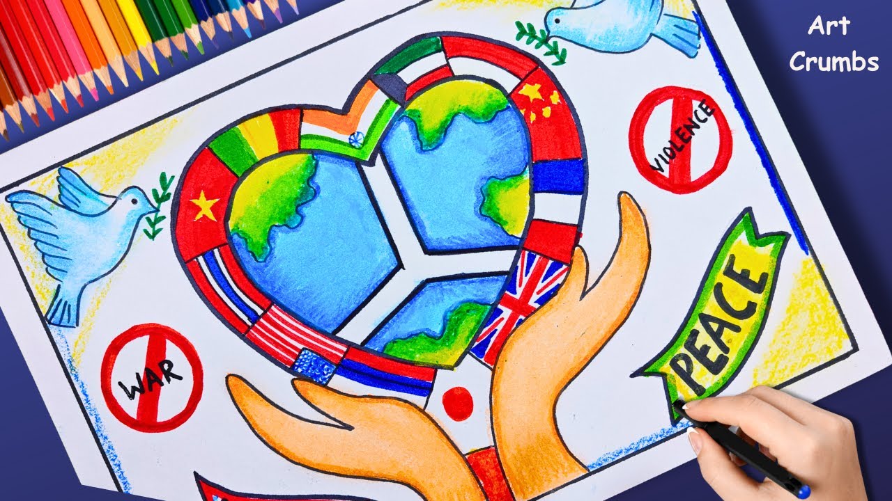 Peace day poster | Peace day drawing | Drawing on peace | International day of peace poster