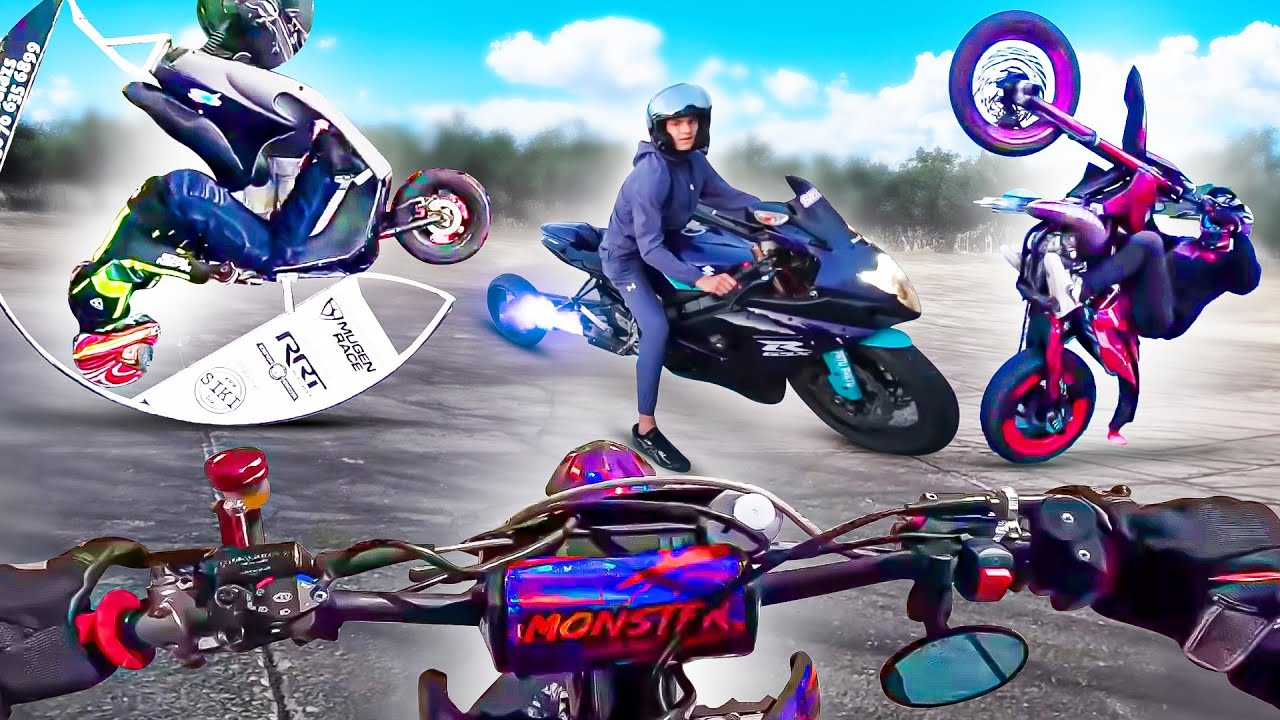 GEKKE WHEELIES DOEN MET DE MOTOREN!