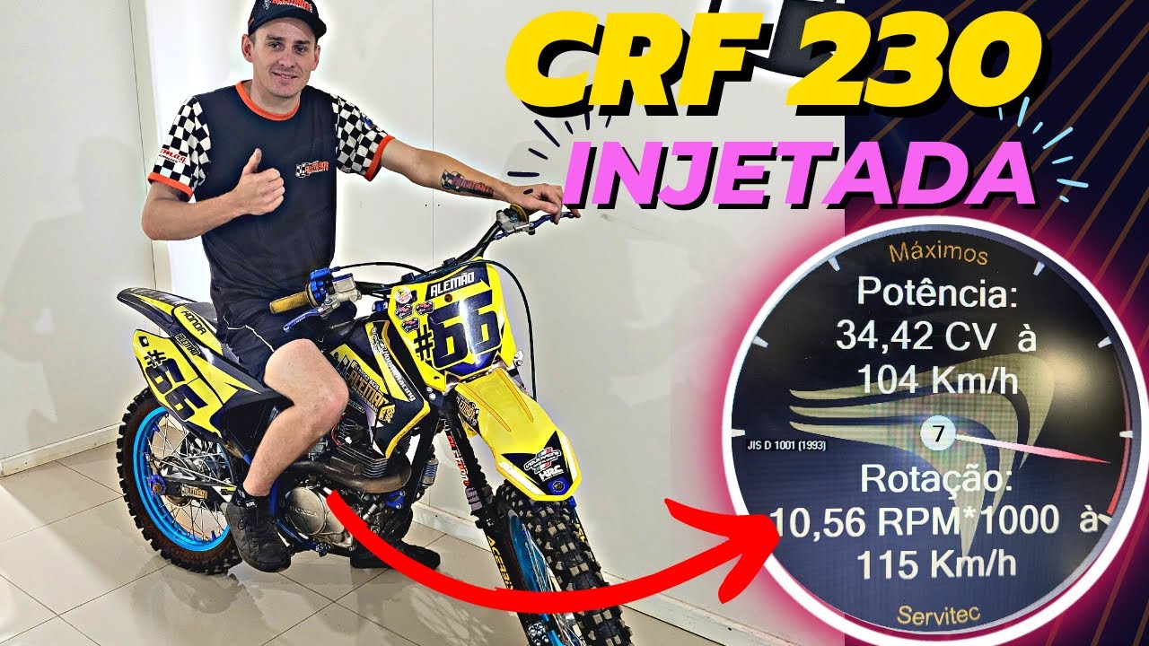 CRF 230 INJEÇÃO ELETRÔNICA - TESTE EM PISTA E NO DINAMÔMETRO!
