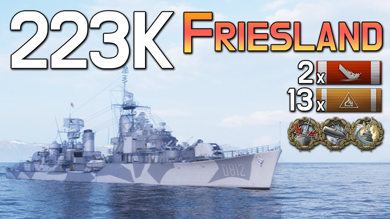 Destroyer Friesland: The torpedo will be fired by our allies [World of Warships]