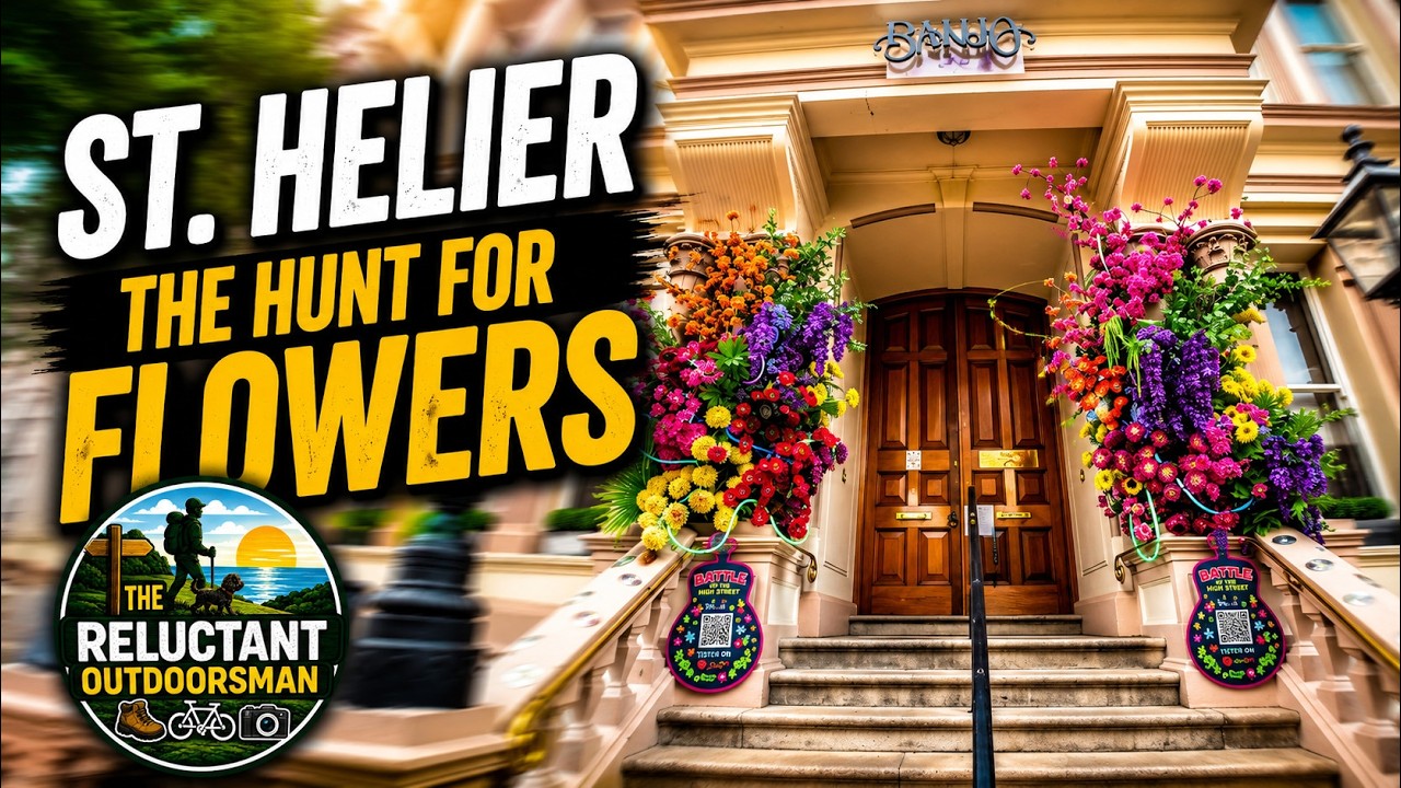 St  Helier - the hunt for flowers #jersey #walking #virtualwalk