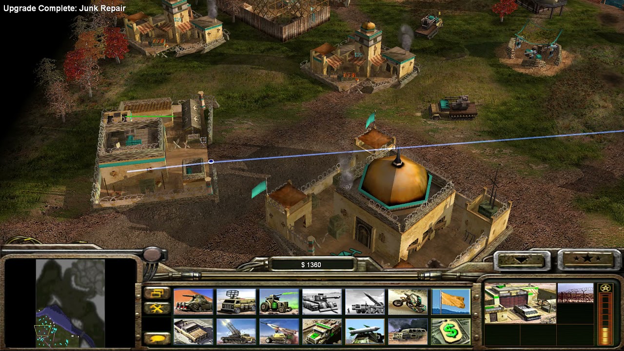 General Juhziz vs General Granger AIR Command and Conquer Generals Zero Hour HARD DIFFICULTY