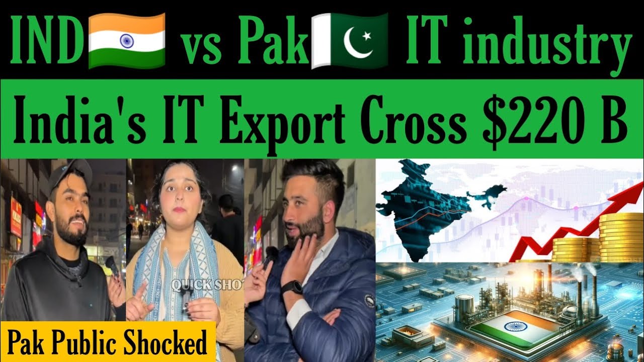#india vs #pakistan IT industry | India's IT Export more than $220 Billion | Pakistani Reaction 