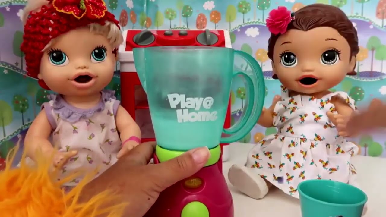 PAPINHA DE ERVILHA E DE MORANGO PARA BABY ALIVE AMANDINHA E SUAS IRMÃS