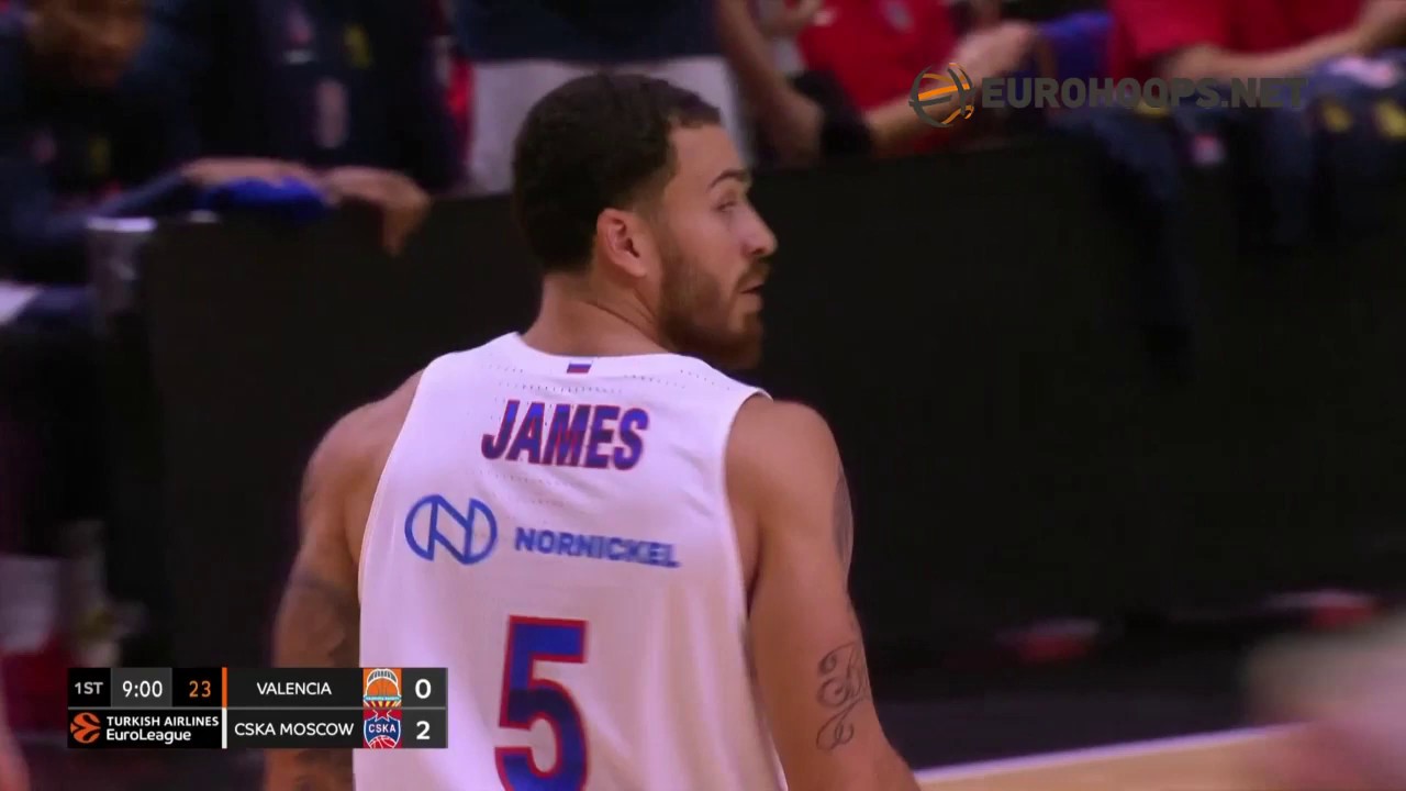 Valencia Basket - CSKA Moscow 71-96: Mike James (20 points)