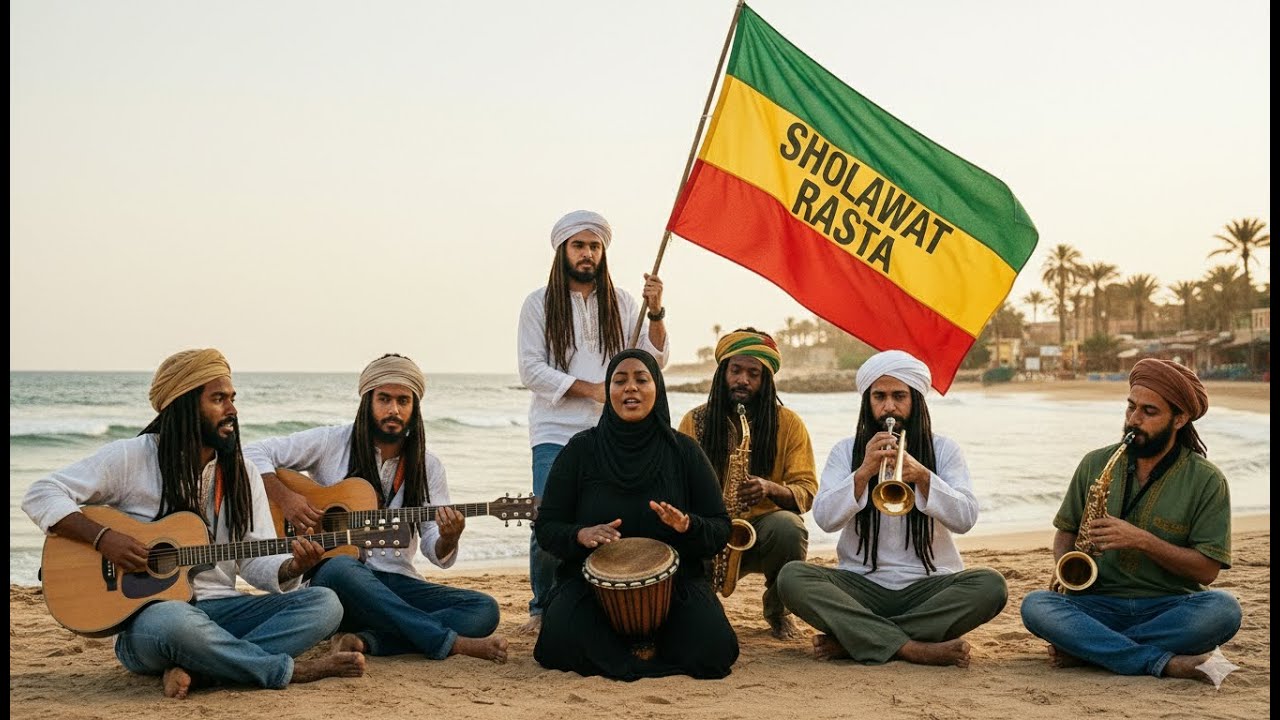 Sholawat QOMARUN Reggae Penyemangat Jiwa 🌙 Musik Adem & Religi Islami