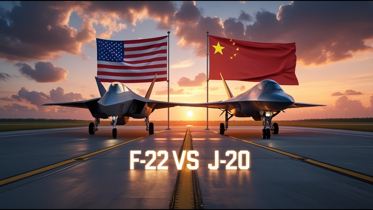 Воздушный бой F-22 против J-20 – сравнение самых мощных истребителей-невидимок.