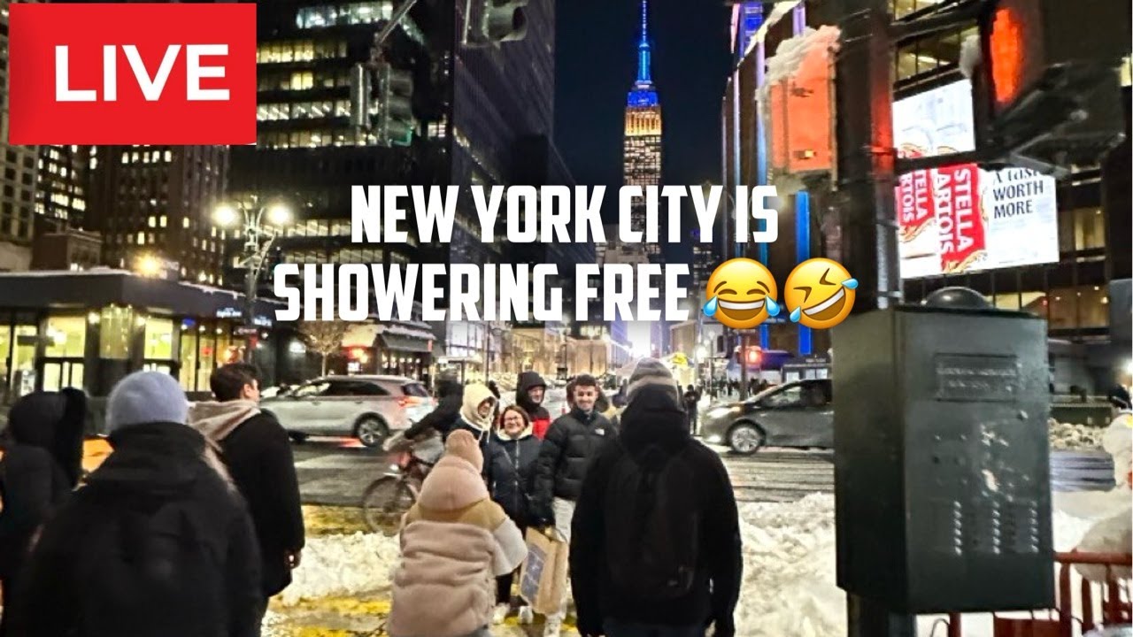 New York City: Walk In The Rain | Free Shower Live 😂🤣❤️