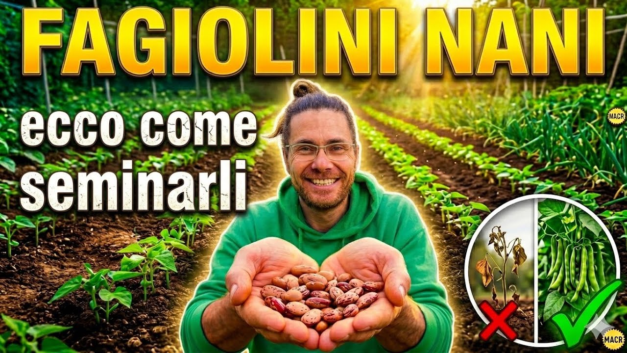 Come PIANTARE i FAGIOLINI NANI (TUTTI I CONSIGLI per COLTIVARLI) nell'Orto | Tutorial Agricoltura