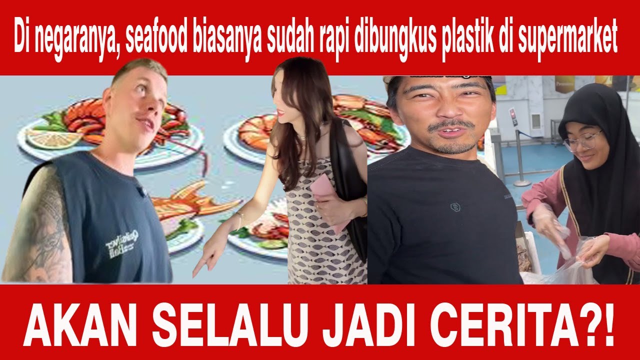 Bule Rela Becek Becekan Demi Belanja Seafood Kesukaanya!