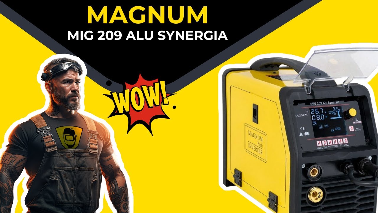 Spawarka inwertorowa Magnum MIG 209 Alu Synergia - migomat, synergia, lutospawanie, MIG, MAG