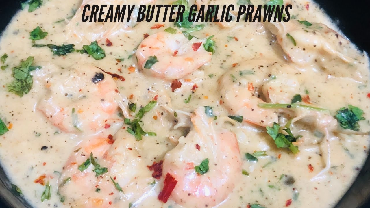 Creamy Butter Garlic Prawns | Creamy Garlic Shrimps | Cheese Butter Garlic Prawns | Shrimps Recipes