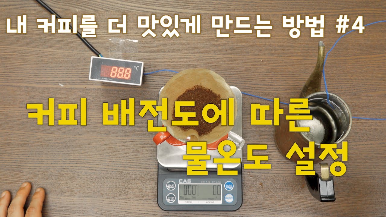 커피 배전도에 따른 물 온도 설정/ 내 커피를 더 맛있게 만드는 방법 #4